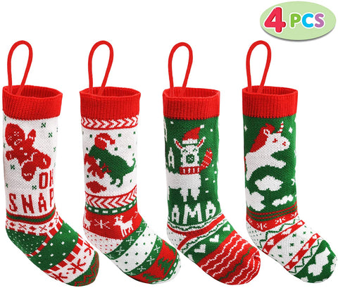 18” Christmas Stockings, 4 Packs