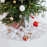 48'' Christmas Jacquard Cashmere Snow Flake Tree Skirt
