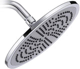 AQwzh 9.5 Inch Rain High Pressure Shower Head G1/2 Adjustable Bathroom Shower Head Spray Stainless Steel Polished Chrome Bath Rain Round