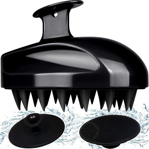 Scalp Massager, 3 in 1 Facial Cleansing Brush,Scalp Brush Hair Shampoo Brush Head Scrubber,Wet and Dry Hair Scalp Massager for All Hair Types of Curly Women,Men, Kids, Pets