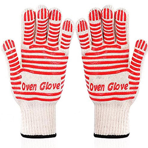 Professional Long Wrist Protect Oven Gloves, Heat Resistant Grill Gloves, Non-Slip Cooking Gloves, Cooking Barbecue Gloves Kitchen Mitts,Cooking Barbecue Gloves Kitchen Mitts