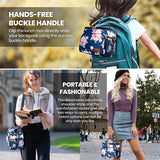NIUTA Lunch Bag for Women, Men, Leakproof Thermal Reusable Lunch Box for Adult & Kids, Lunch Cooler Tote with Shoulder Strap for Office Work (Rose)