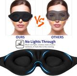 Sleep Mask for Women Men, Eye Mask for Sleeping 3D Contoured Cup Blindfold, Upgraded Eye Cover with Adjustable Strap, Blockout Light, Eye Pillow Soft Comfy Eye Shade for Nap Travel Night Shift