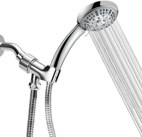 AQwzh High Pressure Handheld Shower Head, 9 Spray Settings with 60 Inch Hose