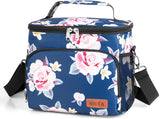 NIUTA Lunch Bag for Women, Men, Leakproof Thermal Reusable Lunch Box for Adult & Kids, Lunch Cooler Tote with Shoulder Strap for Office Work (Rose)