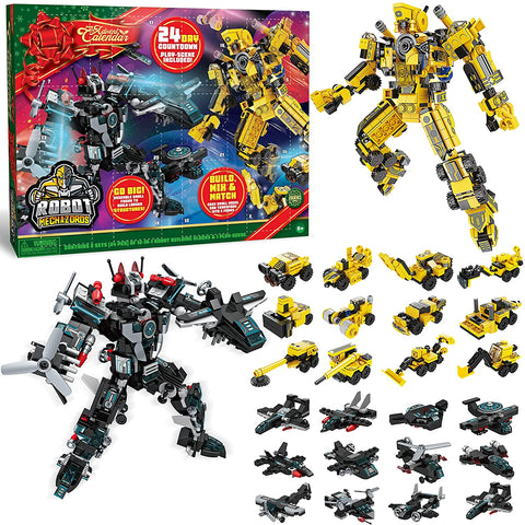 2021 Advent Calendar Robot Construction Vehicles Building Blocks