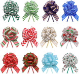 24 Christmas Gift Wrap Ribbon Pull Bows