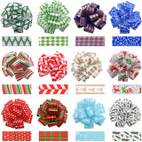 24 Christmas Gift Wrap Ribbon Pull Bows