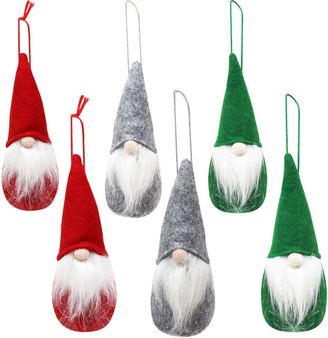 6 PCS Red Gray Green Gnome
