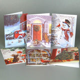 72 Pcs Snowy Town Greeting Cards