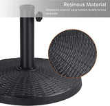 AEDILYS 22 lbs Heavy Duty Outdoor Umbrella Base 18" Round Patio Umbrella Stand Market Umbrella Base for Garden & Lawn, Black