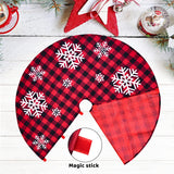 48'' Red and Black Buffalo Check Plaid Tree Skirt