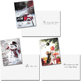 72 Pcs Snowy Town Greeting Cards