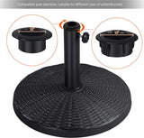 AEDILYS 22 lbs Heavy Duty Outdoor Umbrella Base 18" Round Patio Umbrella Stand Market Umbrella Base for Garden & Lawn, Black