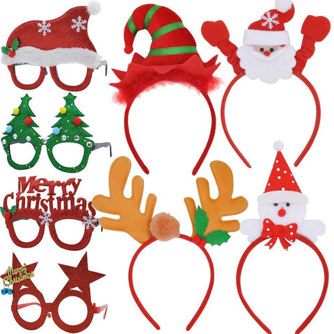 Christmas Headbands And Party Glasses Frames Bundle