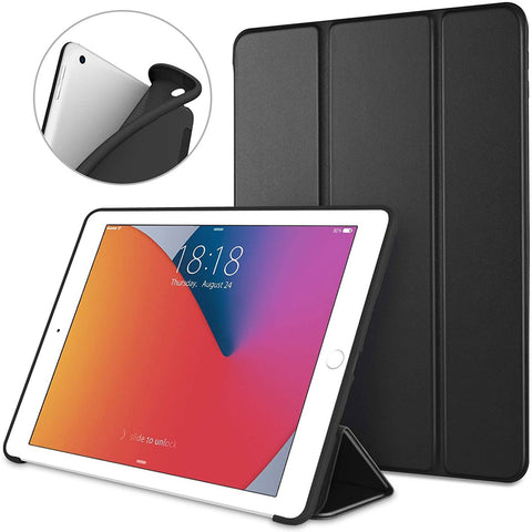Wewdigi iPad 10.2 Case, 2020 iPad 8th Generation Case/2019 iPad 7th Generation Case, Ultra Lightweight Slim Protective Soft Back Cover Smart Trifold Stand [Auto Sleep/Wake], Black