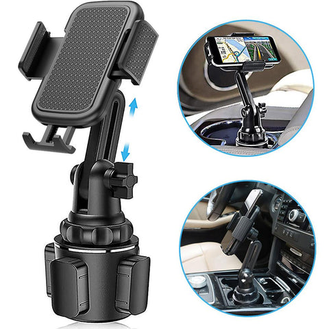 [Upgraded Version] Cup Holder Phone Mount, Long Neck Never Shake Car Cup Phone Holder Cradle Car Mount for iPhone 12/12 Pro max/11 Pro/XR/XS Max/X/8/7 Plus/6/Samsung S10/Note 9/S8/S7,GPS etc