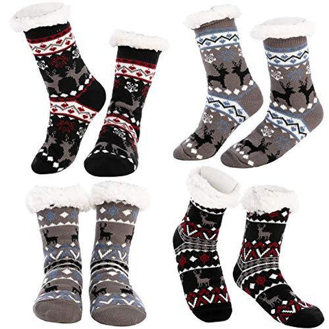 4 Piece Premium Fleece Crew Socks