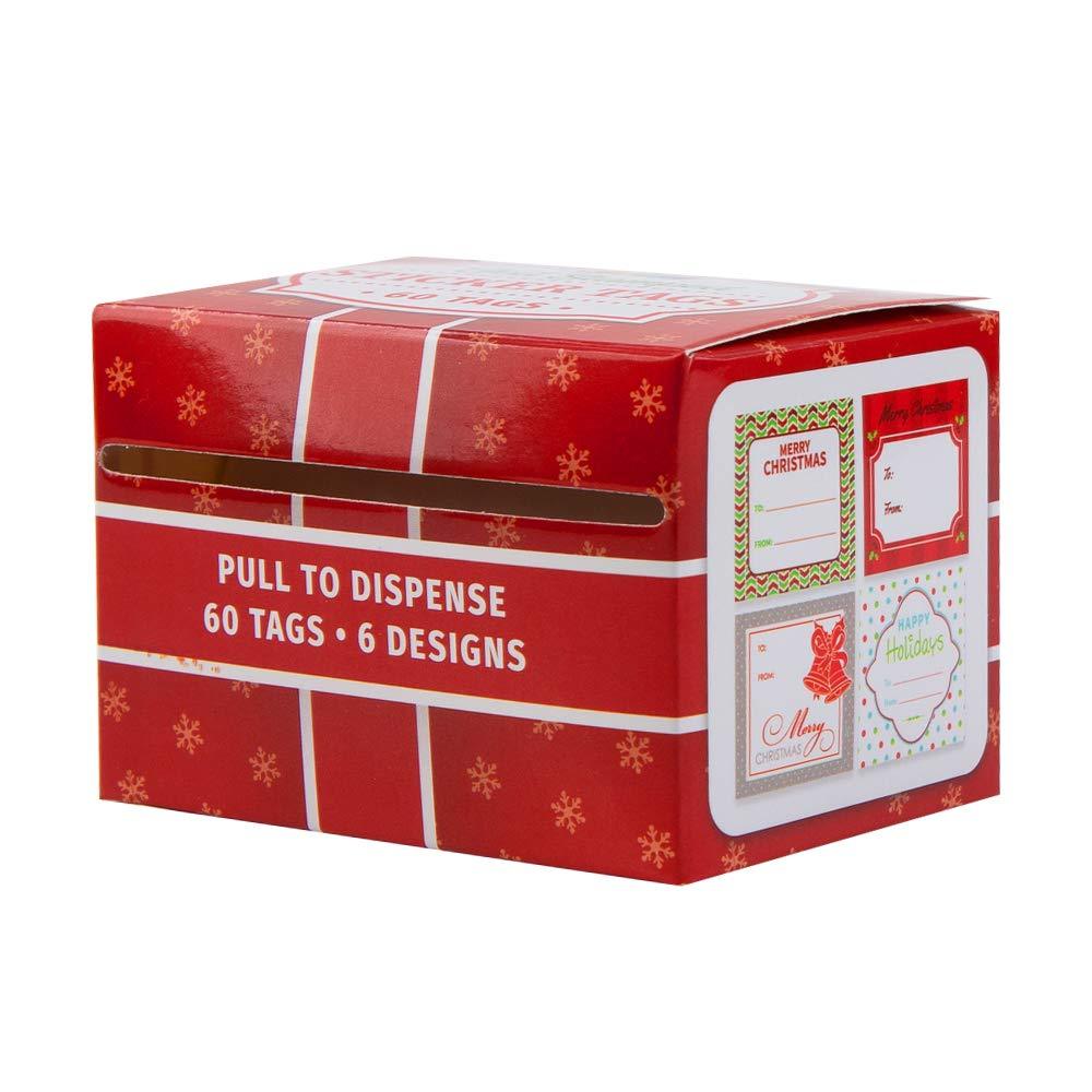 Jumbo Christmas Gift Self Adhesive Tag, 60 Pcs
