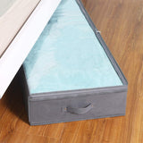 Underbed Storage Bag Organizer (2 Pack) Large Capacity Storage Box with Reinforced Strap Handles, PP Non-Woven Material, Clear Window, Store Blankets, Comforters, Linen, Bedding, Seasonal Clothing