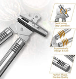 Can Opener, Kitchen Stainless Steel Heavy Duty Can Opener Manual Smooth Edge Durable Food Safe Cut Tool 3-in-1 Tin Beer Jar Bottle Opener Hand Grip