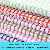 Kitchen Dish Towels, 16 Inch x 25 Inch Bulk Cotton Kitchen Towels and Dishcloths Set, 6 Pack Dish Cloths for Washing Dishes Dish Rags for Drying Dishes Kitchen Wash Clothes and Dish Towels