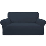 Stretch Sofa Slipcover \xe2\x80\x93 Spandex Non Slip Soft Couch Sofa Cover, Washable Furniture Protector with Non Skid Foam and Elastic Bottom for Kids, Pets \xef\xbc\x88Sofa, Gray black blue brownk \xef\xbc\x89