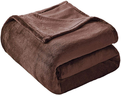Bedding Fleece Blanket Queen Size Grey 300GSM Luxury Bed Blanket Fuzzy Soft Blanket Microfiber