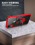 iPhone XR Case, [ Military Grade ] with [ Glass Screen Protector] 15ft. Drop Tested Protective Case | Kickstand | Compatible with Apple iPhone XR Case -Red