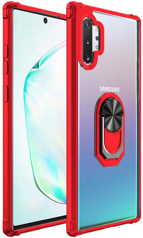Amuoc Samsung Galaxy Note 10 Plus Case, [ Military Grade ] 15ft. Drop Tested Protective Case | Kickstand | Compatible with Samsung Galaxy Note 10+ / 10 Plus / 5G 6.8" -Red