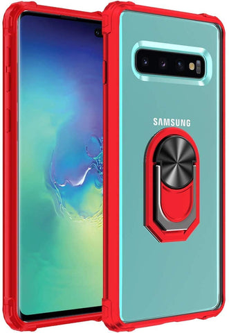 Samsung Galaxy S10 Plus Case, [ Military Grade ] 15ft. Drop Tested Protective Case | Kickstand | Compatible with Samsung Galaxy S10 Plus-Red