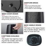 Electric Space Heater, Adjustable Thermostat and Overheat Protection Ceramic Space Heater, Personal Heater with Carrying Handle, Super Fast Heater for Desk, Office, Home, Bedroom. Knob
