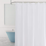 NIUTA Shower Liner, Standard Shower Curtain Liner Fabric 72 x 72 inch Full Size, Hotel Quality, Washable, Waterproof, White Bathroom Curtains with Grommets