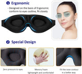 Sleep Mask for Women Men, Eye Mask for Sleeping 3D Contoured Cup Blindfold, Upgraded Eye Cover with Adjustable Strap, Blockout Light, Eye Pillow Soft Comfy Eye Shade for Nap Travel Night Shift