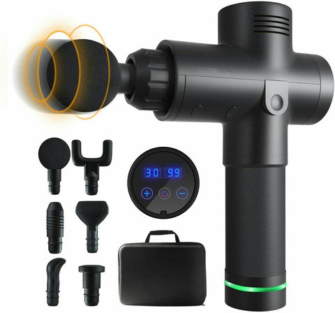 6 HeadsMassage Gun for Athletes, Portable Body Muscle Massager Professional Deep Tissue Massage Gun for Pain Relief with 30 Speed High-Intensity Vibration Re Massage Gun