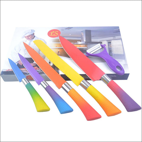 Colorful 6-Piece knife set Colorful Stainless Steel Kitchen Tools, stainless steel super sharp