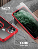 iPhone 11 pro Case,[ Military Grade ] with [ Glass Screen Protector] 15ft. Drop Tested Protective Case | Kickstand | Compatible with Apple iPhone 11 pro 5.8 Inch -Red