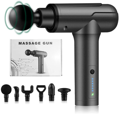 Deep Tissue Massage Gun, Electric Muscle Massager, Handheld Massager for Muscle Deep Relaxation, Portable Body Neck Back Muscle Massager for Pain Relief with 6 Massage Heads 6 Speed.