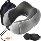 100% Pure Memory Foam Neck Pillow, Comfortable & Breathable Cover, Machine Washable