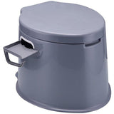 Portable Travel Camping Toilet with Detachable Inner Bucket and Removable Toilet Paper Holder, 6PCS, Grey