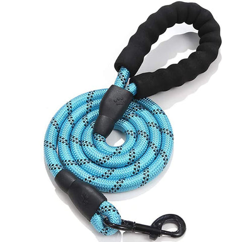 Heavy Duty Dog Leash 5 FT with Comfortable Padded Handle Reflective Dog leashes for Medium Large Dogs(Blue)