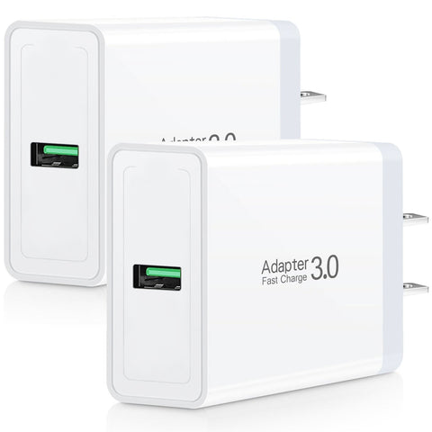 2-Pack Wall Charger,USB Wall Charger Compatible iPhone 12 11 XS XR X 8 7 6s 6 Plus SE 5s