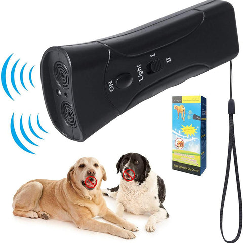 Ultrasonic Anti-Bark Dog Training Equipment and Barking Control Device, Electronic Clicker Trainer for Walking, Jogging, and Aggressive Behavior, Handheld and Portable