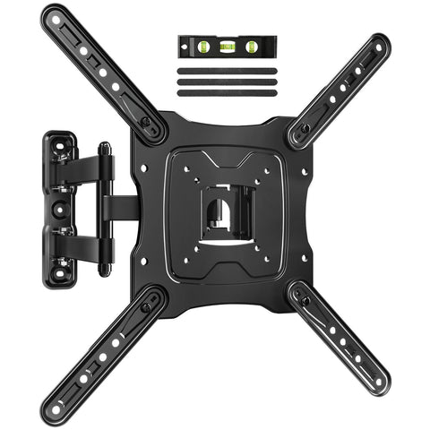 Wewdigi Heavy Duty TV Wall Mount for Most 17-55 Inch Flat Curved TVs with Swivels Tilts and Extends - Full Motion TV Mount Fits LED, LCD, OLED 4K TVs Up to 66 lbs. Max VESA 400x400