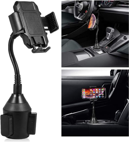 Car Cup Holder Phone Mount,Universal 360 Adjustable Gooseneck Cup Holder Cradle Car Mount Compatible with Cell Phone iPhone 11 Pro/11 Pro Max/11/X/Xs/Xs Max/8/8Plus,Samsung,Huawei,LG,Sony
