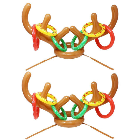 16.5" Inflatable Reindeer Antler Toss Game, 2 Pack