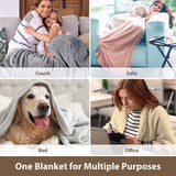 Bedding Fleece Blanket Queen Size Grey 300GSM Luxury Bed Blanket Fuzzy Soft Blanket Microfiber