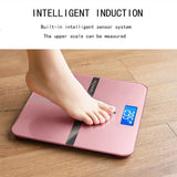Body Weight Bathroom Scale with Step-On Technology, 400 Lb, Body Tape Measure Included, Pink