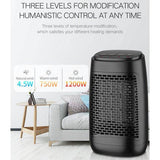 Electric Space Heater, Adjustable Thermostat and Overheat Protection Ceramic Space Heater, Personal Heater with Carrying Handle, Super Fast Heater for Desk, Office, Home, Bedroom