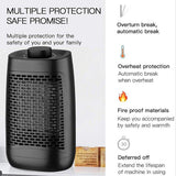 Electric Space Heater, Adjustable Thermostat and Overheat Protection Ceramic Space Heater, Personal Heater with Carrying Handle, Super Fast Heater for Desk, Office, Home, Bedroom. Knob